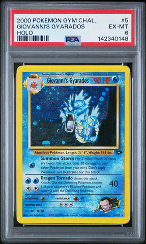 Giovanni's Gyarados - 5/132 - Gym Challenge - Holo - PSA Graded Card 6 - #142340148