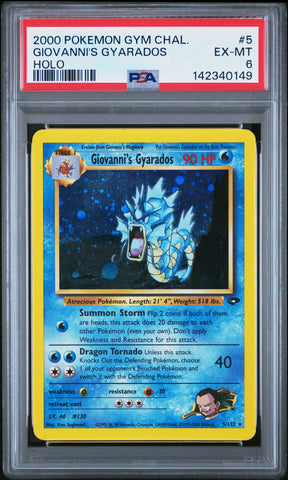 Giovanni's Gyarados - 5/132 - Gym Challenge - Holo - PSA Graded Card 6 - #142340149