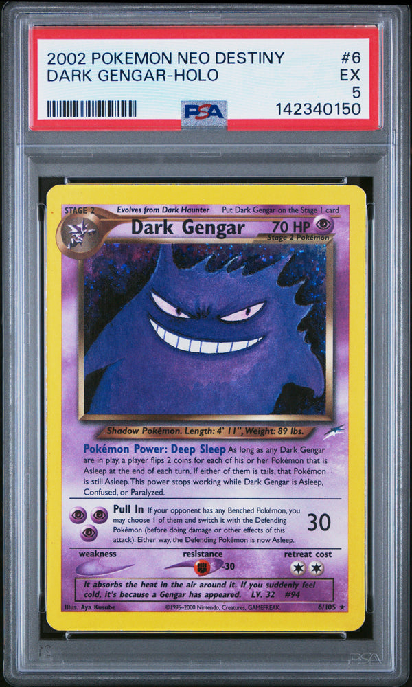 Dark Gengar - 6/105 - Neo Destiny - Holo - PSA Graded Card 5 - #142340150
