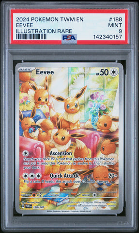 Eevee - 188/167 - Twilight Masquerade - PSA Graded Card 9 - #142340157