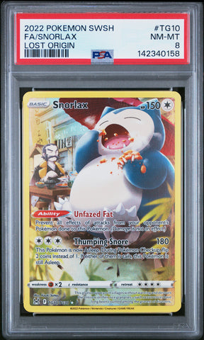 Snorlax - TG10/TG30 - Lost Origin - PSA 8 - #142340158