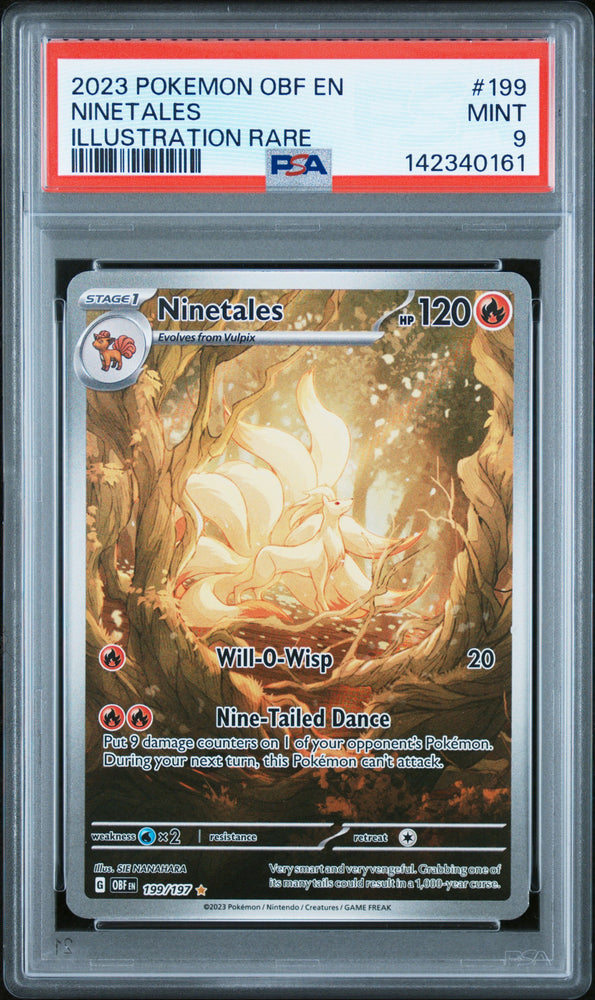 Ninetales - 199/197 - Obsidian Flames - PSA Graded Card 9 - #142340161