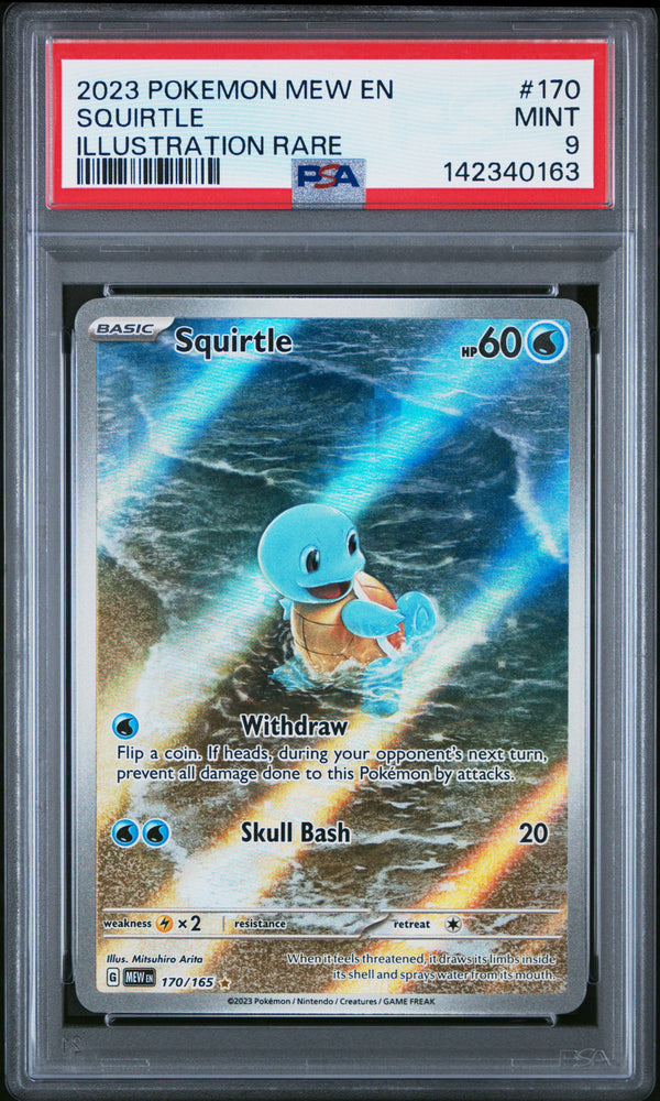 Squirtle - 170/165 - Pokemon 151 - PSA Graded Card 9 - #142340163
