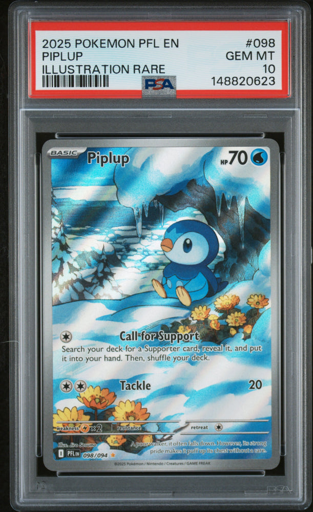 Piplup - 098/094 - Phantasmal Flames - PSA Graded Card 10 - #148820623