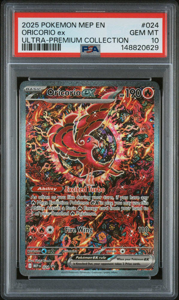 Oricorio ex - MEP 024 - Black Star Promo - PSA Graded Card 10 - #148820629