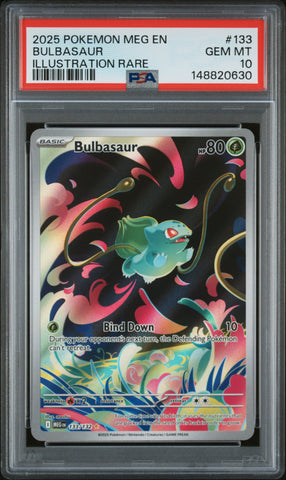 Bulbasaur - 133/132 - Mega Evolution - PSA Graded Card 10 - #148820630