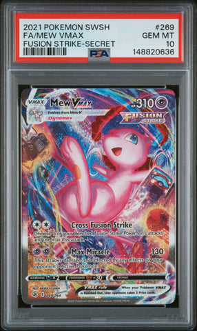 Mew Vmax - 269/264 - Fusion Strike - PSA Graded Card 10 - #148820636
