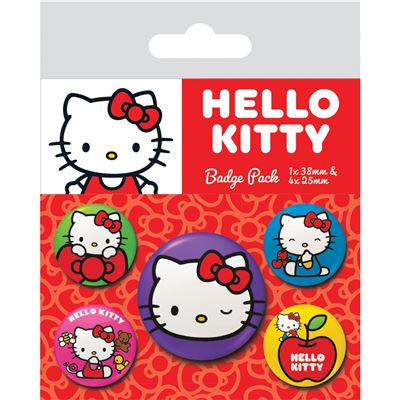 HELLO KITTY: (COLOURFUL POSES) BADGE PACK