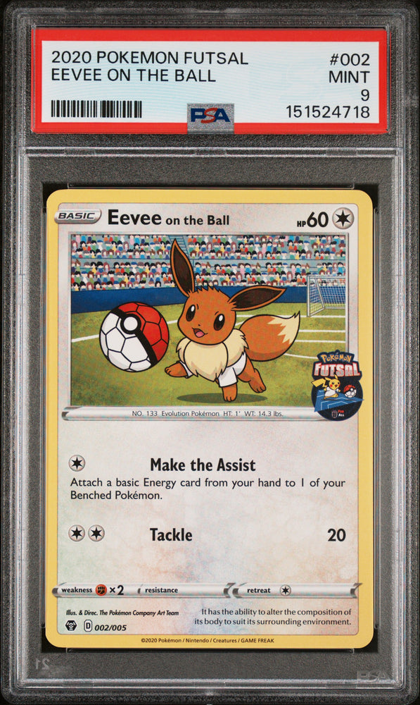 Eevee On The Ball - 002 - Pokemon Futsal - PSA 9 - #151524718