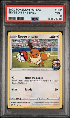 Eevee On The Ball - 002 - Pokemon Futsal - PSA 9 - #151524718