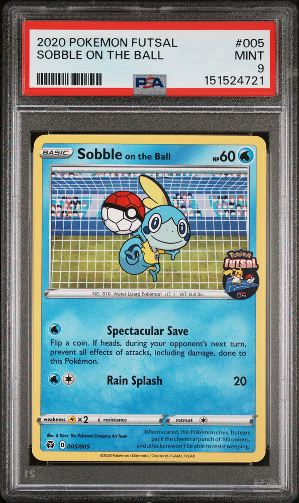 Sobble On The Ball - 005 - Pokemon Futsal - PSA 9 - #151524721
