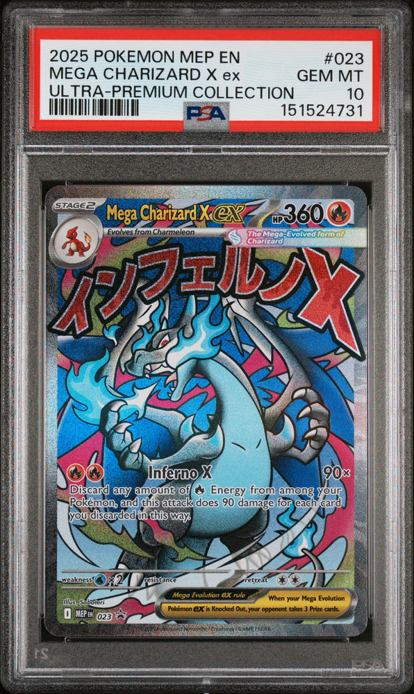 Mega Charizard X ex - 023 - Black Star Promo - PSA Graded Card 10 - #151524731
