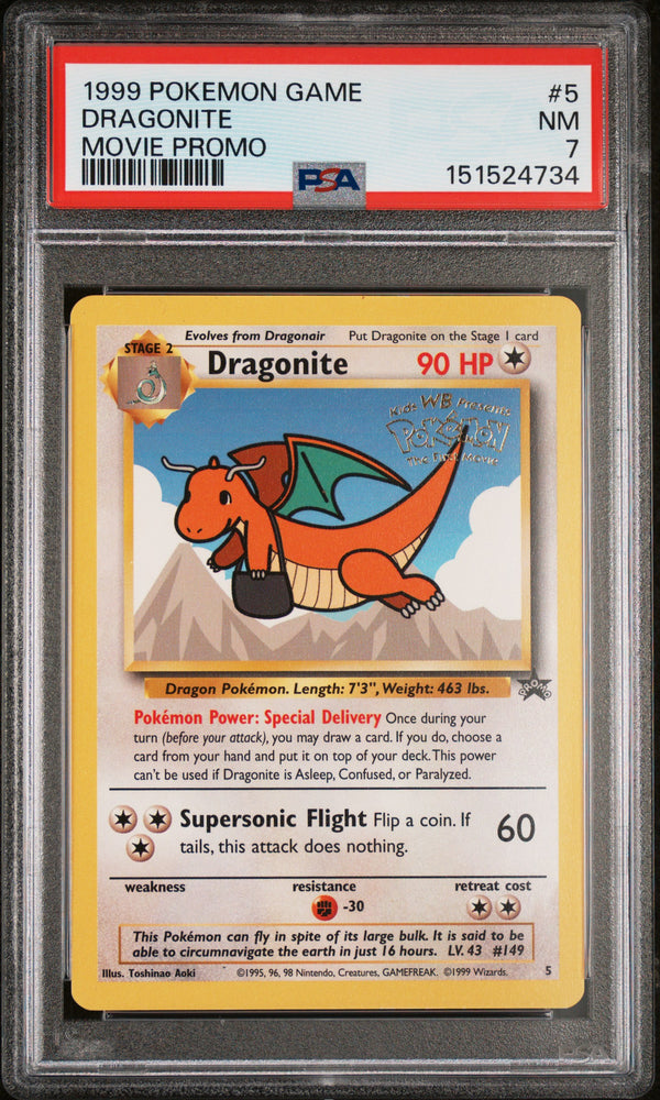 Dragonite - 5 - Movie Promo - PSA Graded Card 7 - #151524734