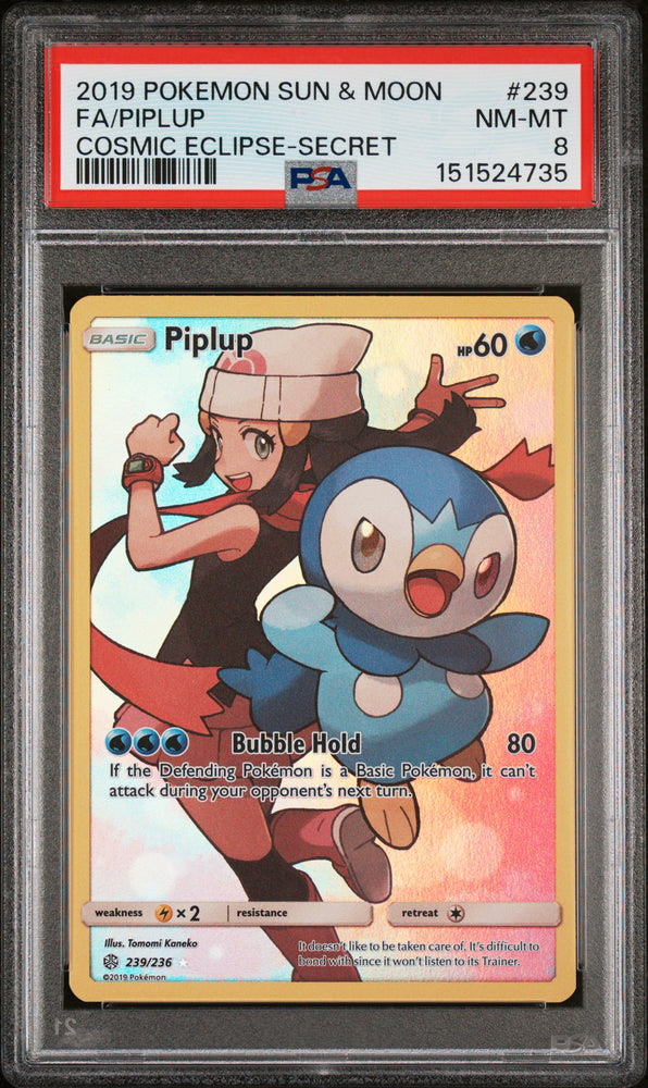 Piplup - 239/236 - Cosmic Eclipse - PSA 8 - #151524735