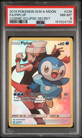 Piplup - 239/236 - Cosmic Eclipse - PSA 8 - #151524735