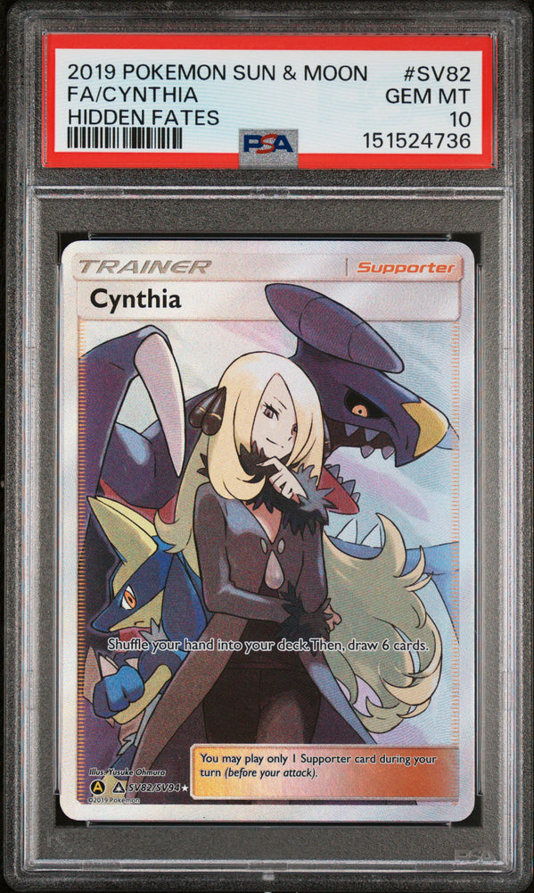 Cynthia - SV82/SV94 - Hidden Fates - PSA Graded Card 10 - #151524736