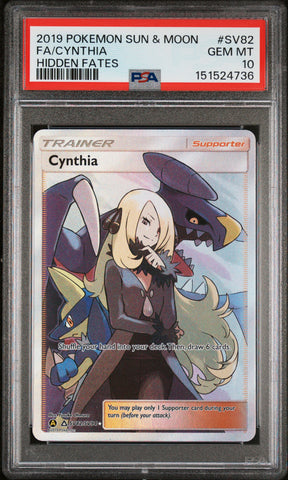 Cynthia - SV82/SV94 - Hidden Fates - PSA Graded Card 10 - #151524736