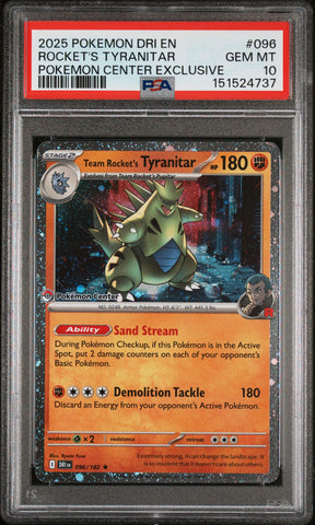 Tyranitar - 096/182 - Pokemon Center Stamped - Destined Rivals - PSA 10 - #151524737
