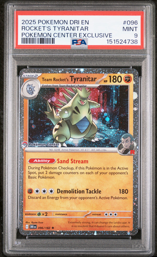 Tyranitar - 096/182 - Pokemon Center Stamped - Destined Rivals - PSA 9 - #151524738
