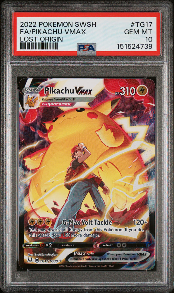 Pikachu Vmax - TG17/TG30 - Lost Origin - PSA Graded Card 10 - #151524739