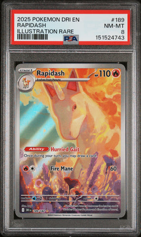 Rapidash - 189/182 - Destined Rivals - PSA 8 - #151524743