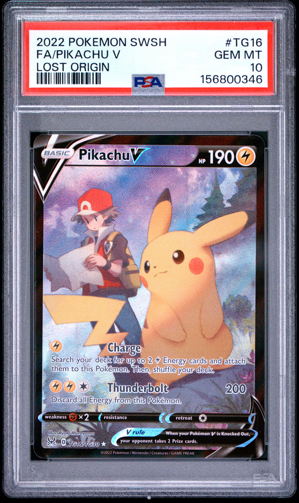 Pikachu - TG16/TG30 - Lost Origin - PSA Graded Card 10 - #156800346