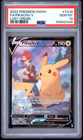 Pikachu - TG16/TG30 - Lost Origin - PSA Graded Card 10 - #156800346