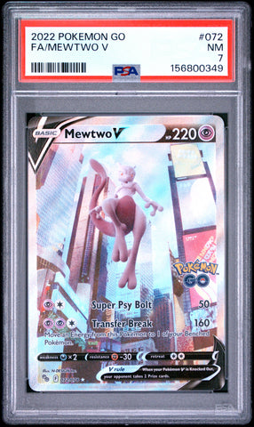 Mewtwo V - 072/078 - Pokemon GO - PSA Graded Card 7 - #156800349