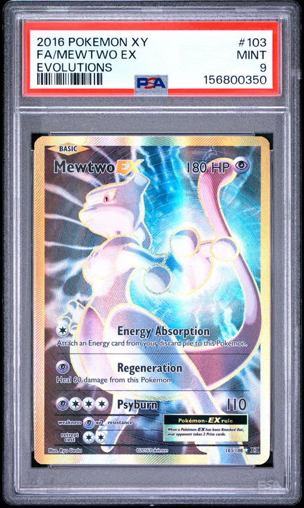 Mewtwo EX - 103/108 - XY Evolutions - PSA Graded Card 9 - #156800350