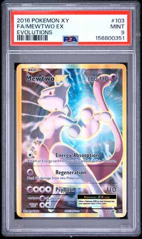 Mewtwo EX - 103/108 - XY Evolutions - PSA Graded Card 9 - #156800351