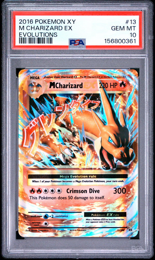 M Charizard EX - 13/108 - XY Evolutions - PSA Graded Card 10 - #156800361