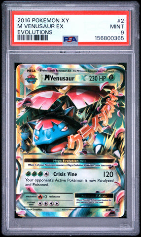 M Venusaur EX - 2/108 - XY Evolutions - PSA Graded Card 9 - #156800365