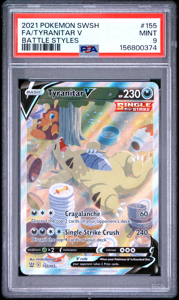 Tyranitar V - 115/163 - Battle Styles - PSA Graded Card 9 - #156800374