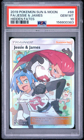 Jessie & James - 68/68 - Hidden Fates - PSA Graded Card 10 - #156800383