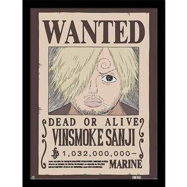 Framed Print 40x30 cm - One Piece (Wanted Sanji)