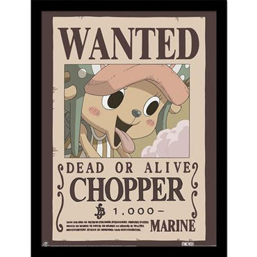 Framed Print 40x30 cm - One Piece (Wanted Chopper)