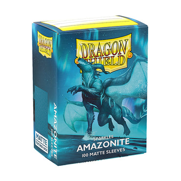 Dragon Shield - Matte Sparkles Standard Size Sleeves 100pk - Amazonite ** Releases 27/03/2026 **