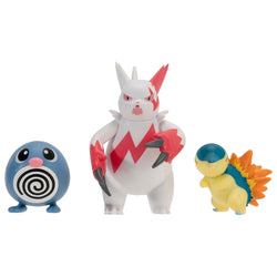 Pokemon 3-pack Battle Figure -  Poliwag, Zangoose & Cyndaquil