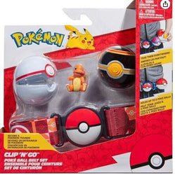 Pokemon - Clip N Go Poke Ball Belt Set - Charmander