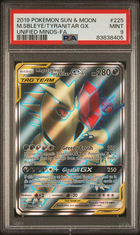 M Sableye & Tyranitar GX - 225/236 - Unified Minds - PSA Graded Card 9 - #83838405