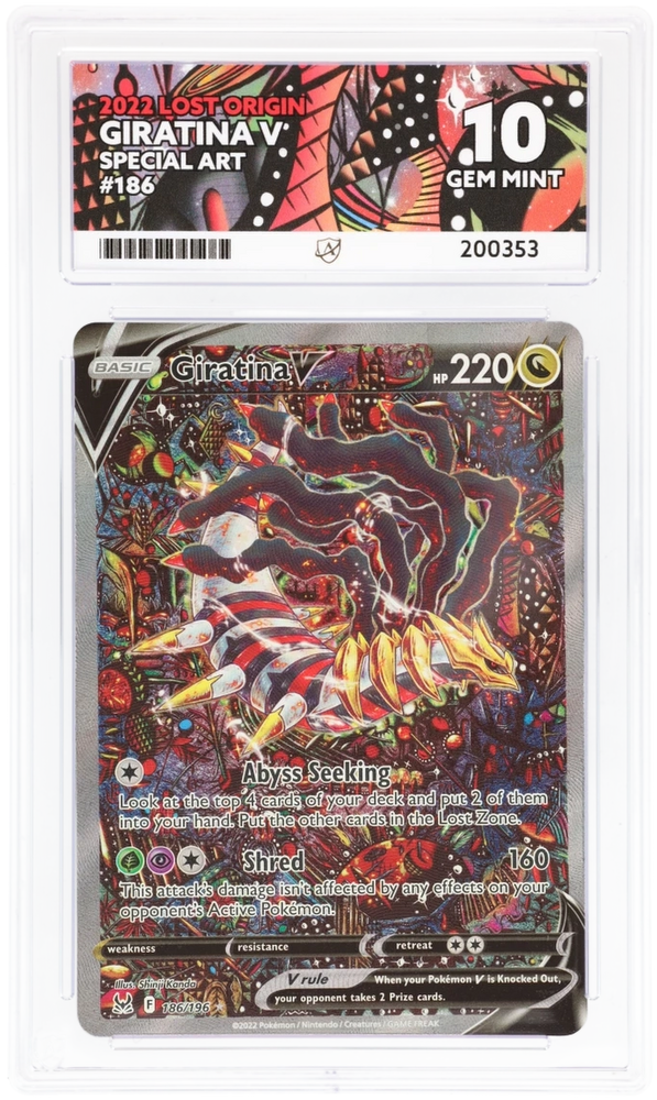 Giratina V - 186/196 - Lost Origin - ACE Graded Card 10 - 200353