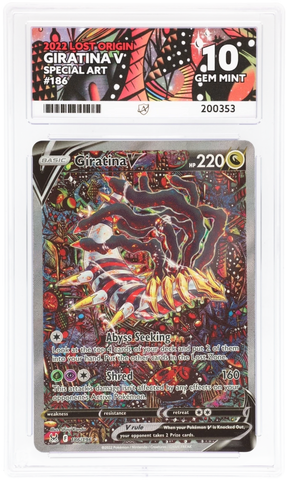 Giratina V - 186/196 - Lost Origin - ACE Graded Card 10 - 200353
