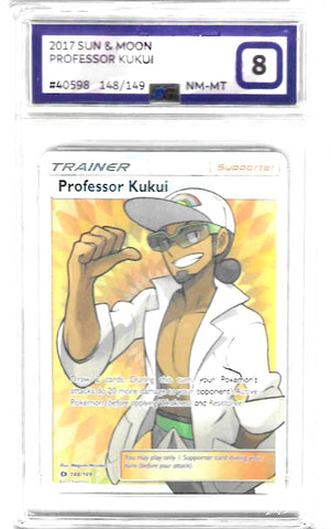 Professor Kukui - 148/149 - Sun & Moon Base - PG Graded Card 8