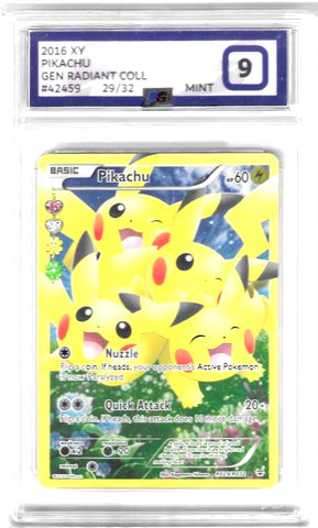 Pikachu - RC29/RC32 - Generations Radiant Collection - PG Graded Card 9