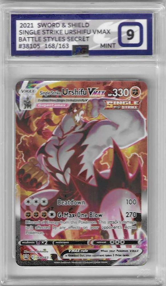 Single Strike Urshifu Vmax - 168/163 - Battle Styles - PG Graded Card 9 - #38105