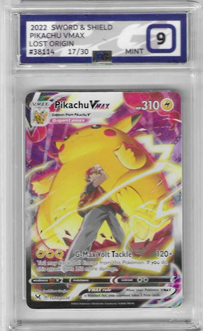 Pikachu Vmax - TG17/TG30 - Lost Origin - PG Graded Card 9