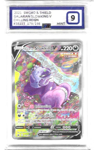 Galarian Slowking V - 179/198 - Chilling Reign - PG Graded Card 9