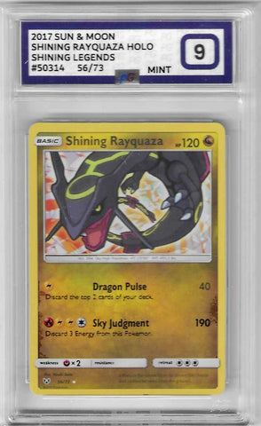 Shining Rayquaza - 56/73 - Shining Legends - PG Graded Card 9