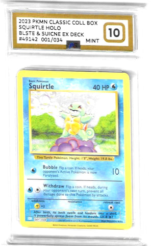 Squirtle - 001/034 Classic Collection - PG Graded Card 10 - #49142