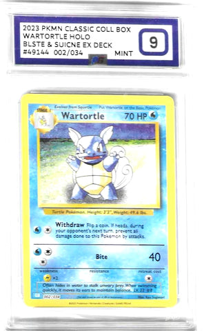 Wartortle - 002/034 Classic Collection - PG Graded Card 9 - #49144